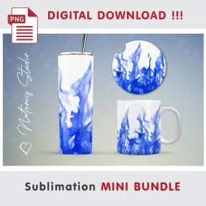 Fire Sublimation Mini Bundle – Tumbler, Mug, Coaster.