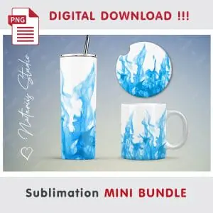 Fire Sublimation Mini Bundle – Tumbler, Mug, Coaster.