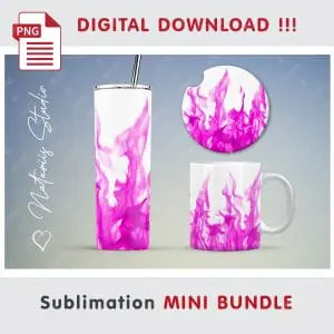 Fire Sublimation Mini Bundle – Tumbler, Mug, Coaster.