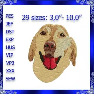 Labrador dog machine embroidery design Labrador embroidery Sad Dog Machine Embroidery Design Dog Pug embroidery Pet Embroidery #402