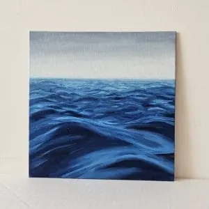 Original Oil Painting Ocean waves. Painting miniature