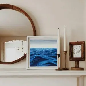 Original Oil Painting Ocean waves. Painting miniature