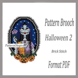 Halloween 2 bead brooch pattern Halloween beading pattern Bead pattern Olegirabeadpatterns