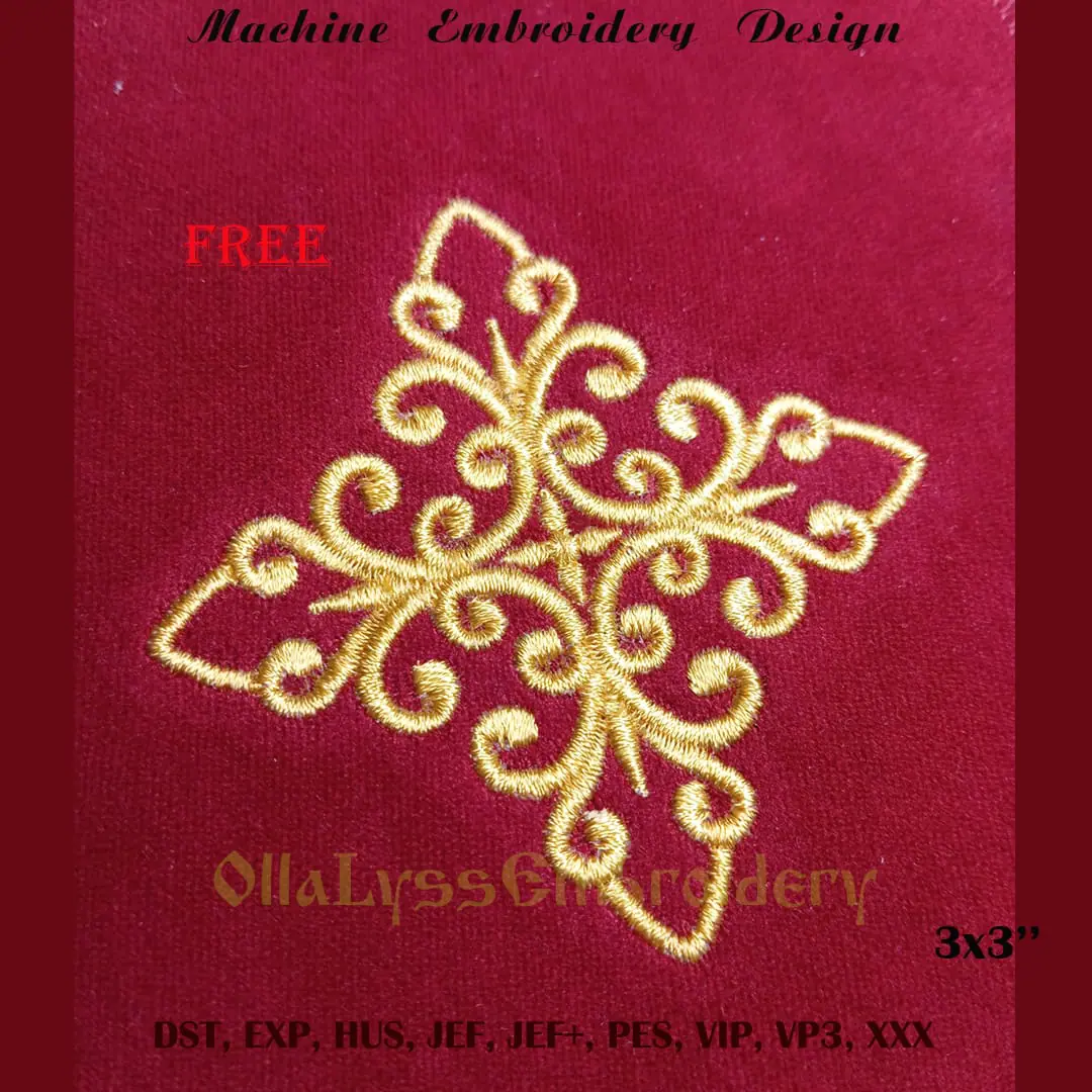 Cross 2 free embroidery design 3 Cross machine embroidery design