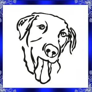Labrador dog machine embroidery design