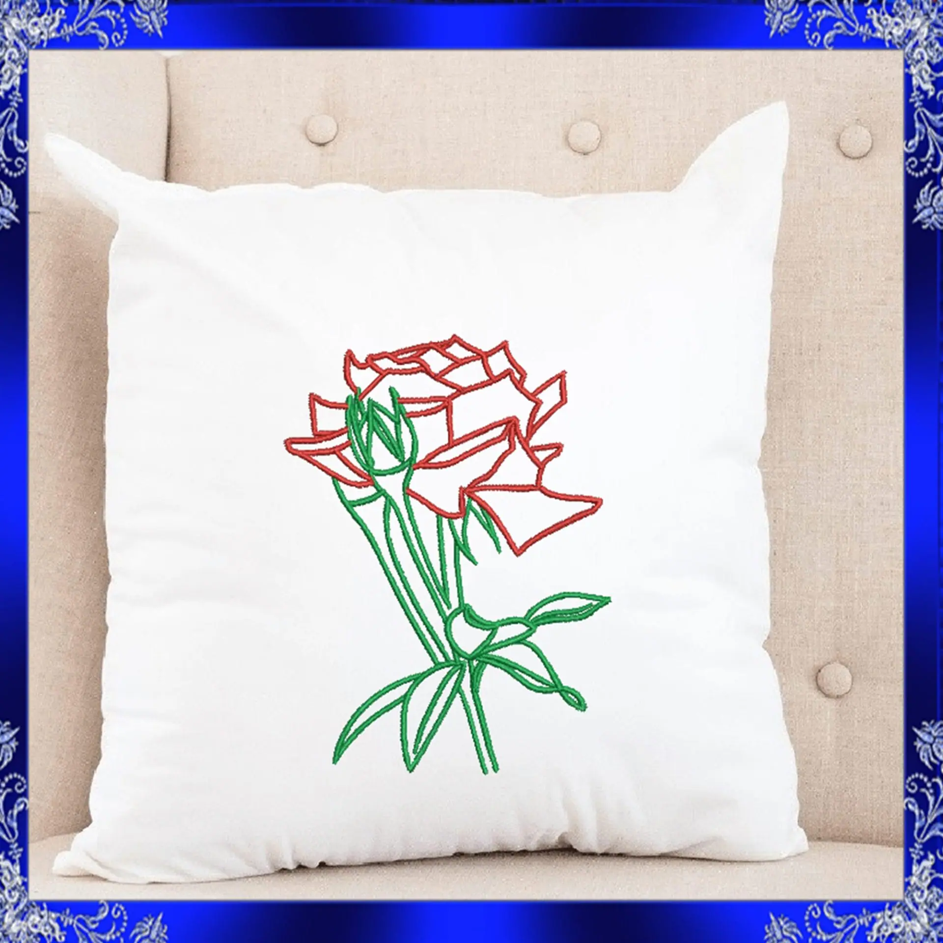 Rose machine Embroidery Design 5 Rose machine Embroidery Design - Image 5