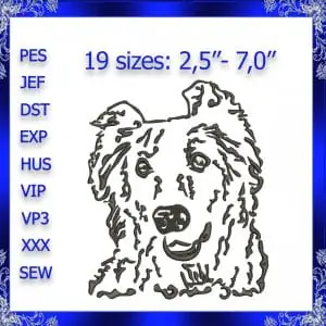 Spaniel machine embroidery design Brittany Spaniel embroidery Sad Dog Machine Embroidery Design Dog Pug embroidery Pet Embroidery #399
