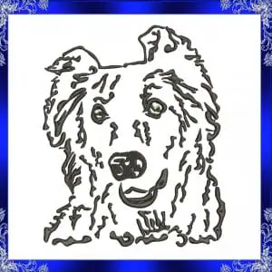 Spaniel machine embroidery design