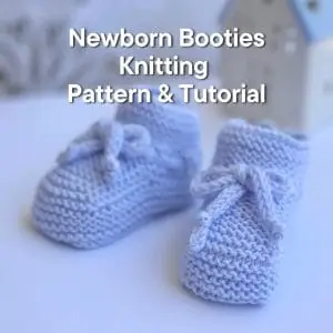 Newborn booties pattern and tutorial