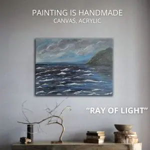 Interior painting “Ray of light”, acrylic, canvas
