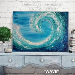 Interior painting “Wave”, canvas, acrylic