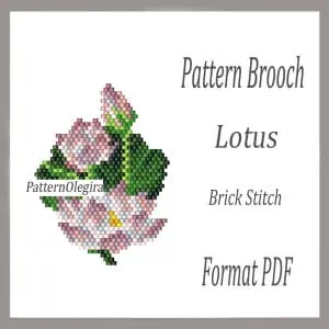Lotus bead brooch pattern Lotus bead pattern Flower bead pattern Beading patterns Olegirabeadpatterns