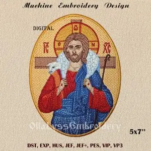 The Good Shepherd machine embroidery design