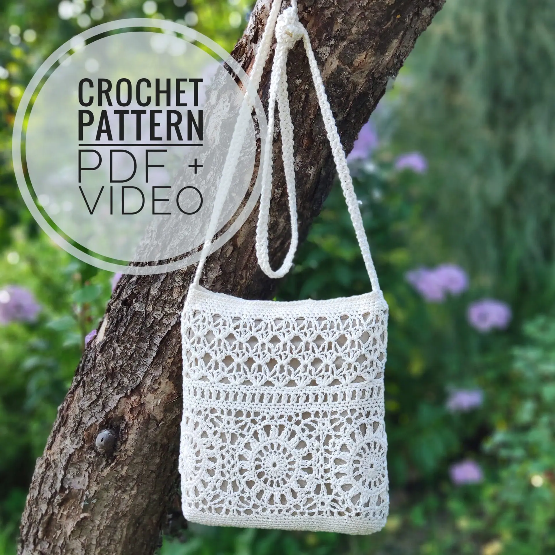 Crochet summer small bag pattern Crochet pdf handmade tutorial 1 Crochet summer small bag pattern Crochet pdf handmade tutorial