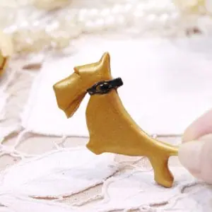 The Puppy brooch from polymer clay