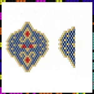 Brick stitch pattern Christmas ball PDF for miyuki delica Set