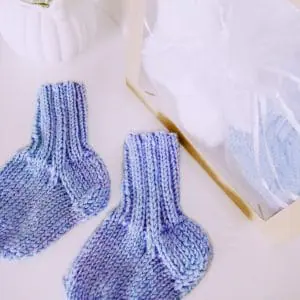 Knitted Socks for Baby 2 pairs 6 months – 1 year 4.3 in Handmade