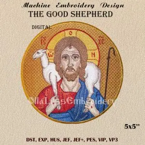 The Good Shepherd embroidery design