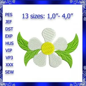 Chamomile embroidery design flower mini machine embroidery design small flower embroidery design mini Flower Mini daisy #410