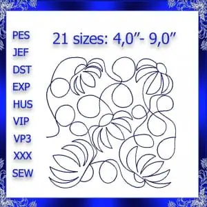 chamomile quilt block machine Embroidery Design Flower quilting embroidery Edge to edge quilting embroidery design Flower quilt block #351