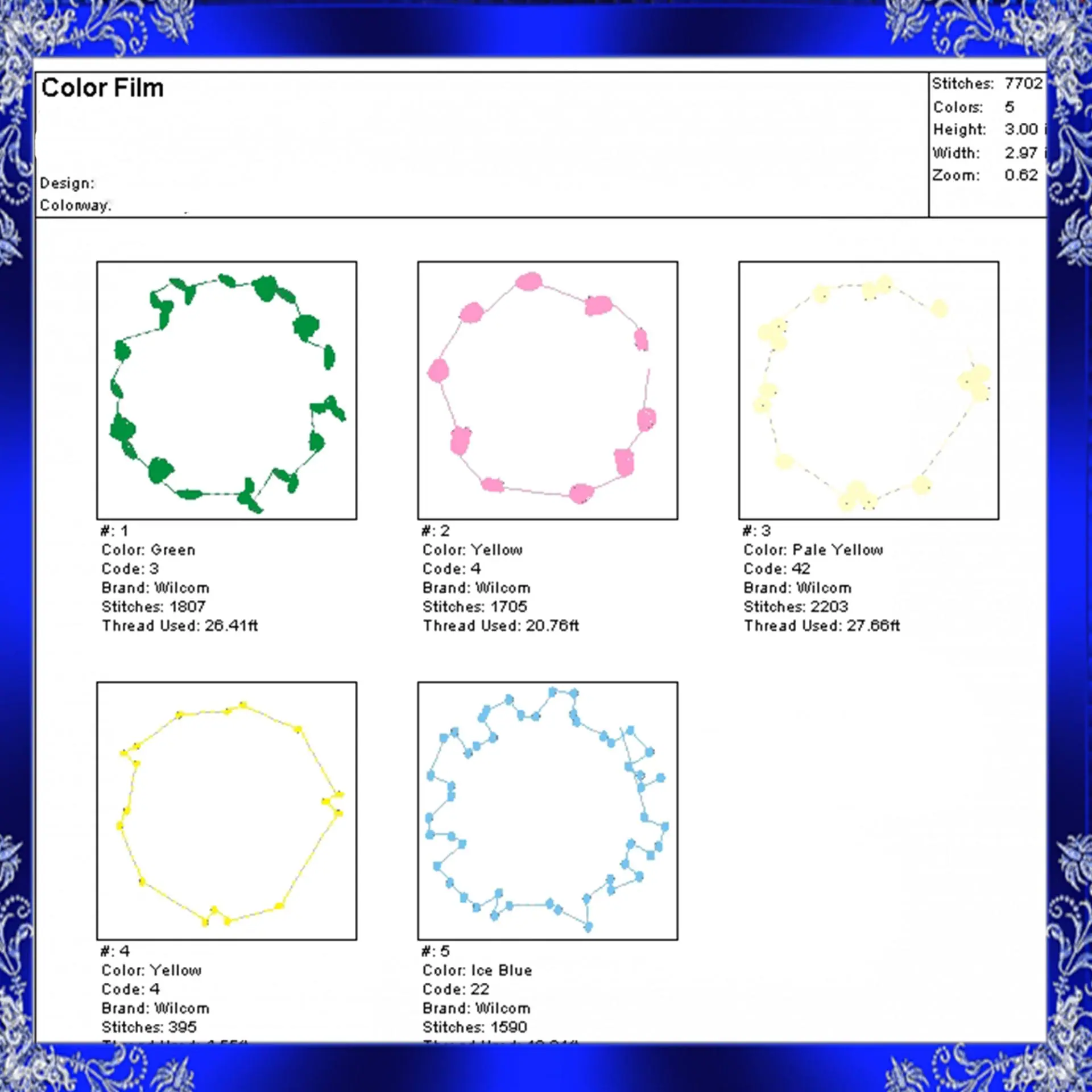 Flower Frame embroidery Floral Wreath Frame Embroidery 4 Flower Frame embroidery Floral Wreath Frame Embroidery - Image 4