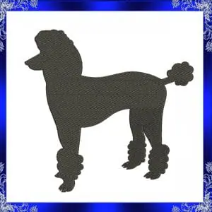 Poodle Silhouette machine embroidery design