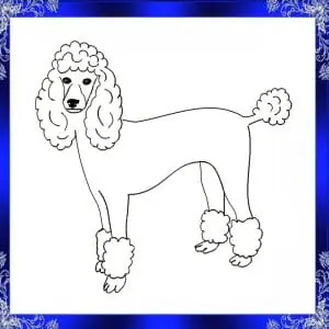 Poodle Silhouette machine embroidery design
