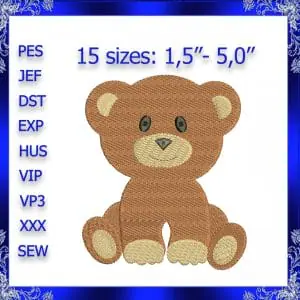 Bear Embroidery design BEAR machine Embroidery design Boy Bear Embroidery INSTANT DOWNLOAD Newborn design kids embroidery #335