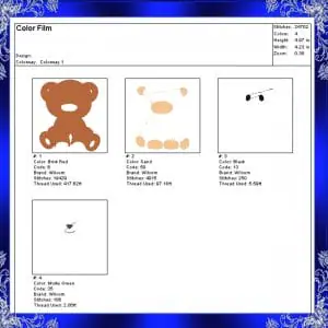 Bear Embroidery design BEAR machine Embroidery design