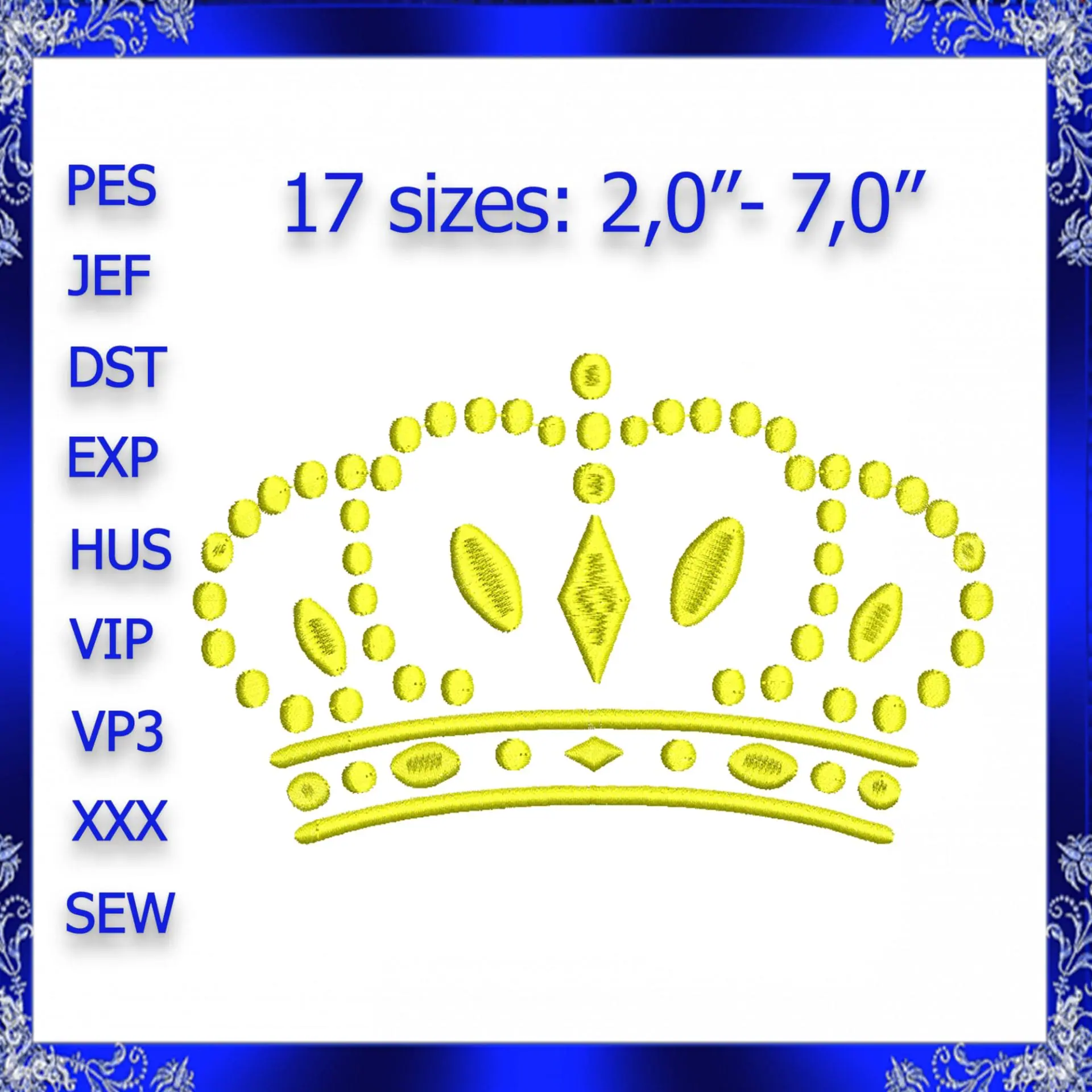 Crown machine Embroidery design Little king crown embroidery 1 Crown machine Embroidery design Little king crown embroidery