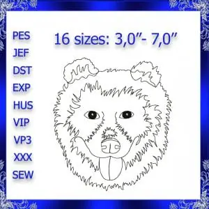 Chow Chow machine embroidery design dog Chow Chow