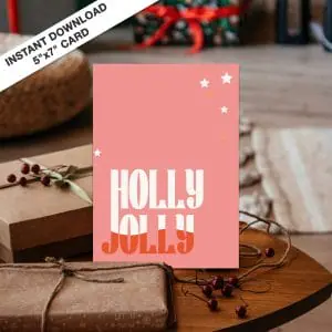 Merry Christmas Card, Happy New Year, Xmas greeting card, 2025