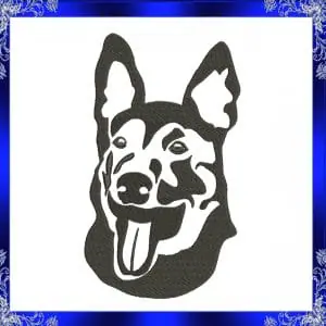 German Shepherd embroidery design instant download