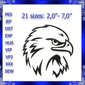 Eagle Embroidery Design Eagle head machine Embroidery
