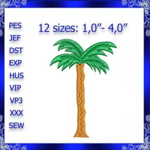 Palm Tree Embroidery Design Small Palm Tree