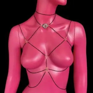 Black Spinel Body Jewelry ‘Spider Silk’
