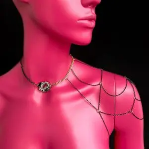 One-Shoulder Agate Body Jewelry ‘Elegance Revelation’