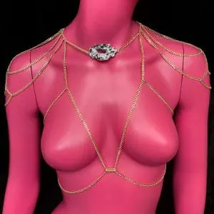 Two-Shoulder Agate Body Chain ‘Refined Magnificence’