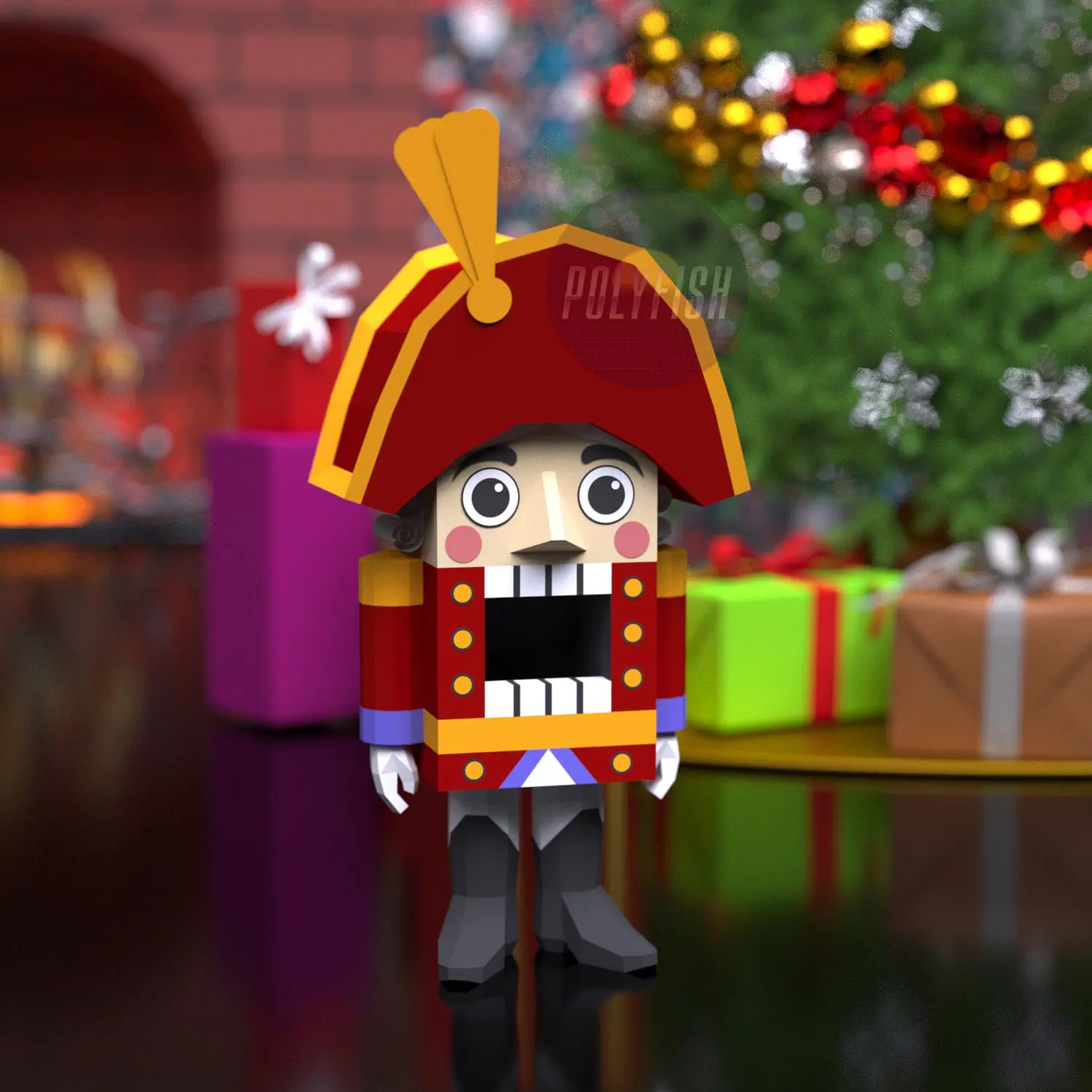 DIY Nutcracker template Papercraft PDF