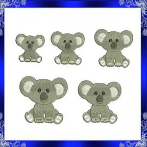 Mini koala Embroidery Design Tiny koala embroidery