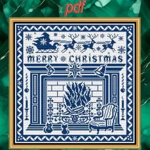 Cross stitch pattern Merry Christmas