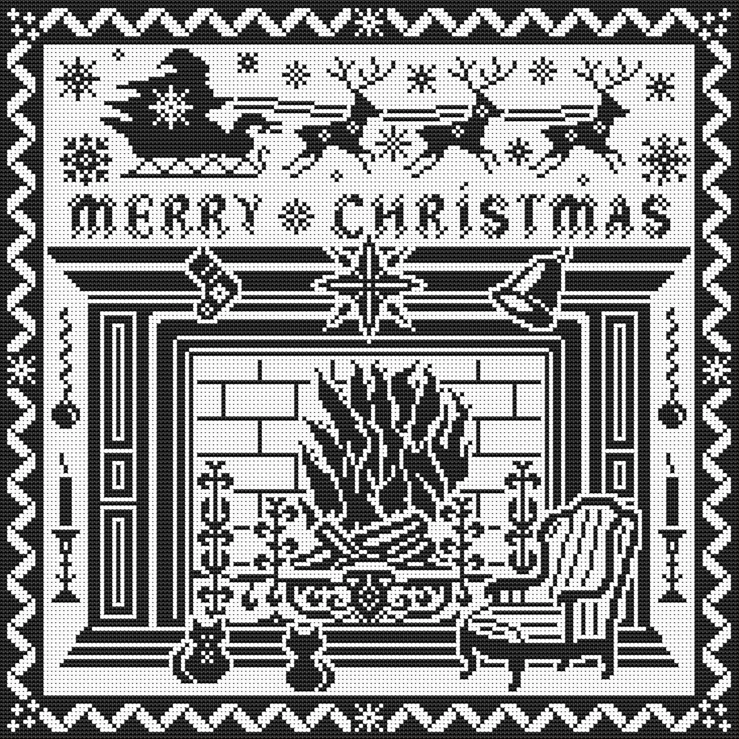 Cross stitch pattern Merry Christmas 3 Cross stitch pattern Merry Christmas - Image 3