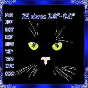 Cat machine Embroidery Design Instant Download
