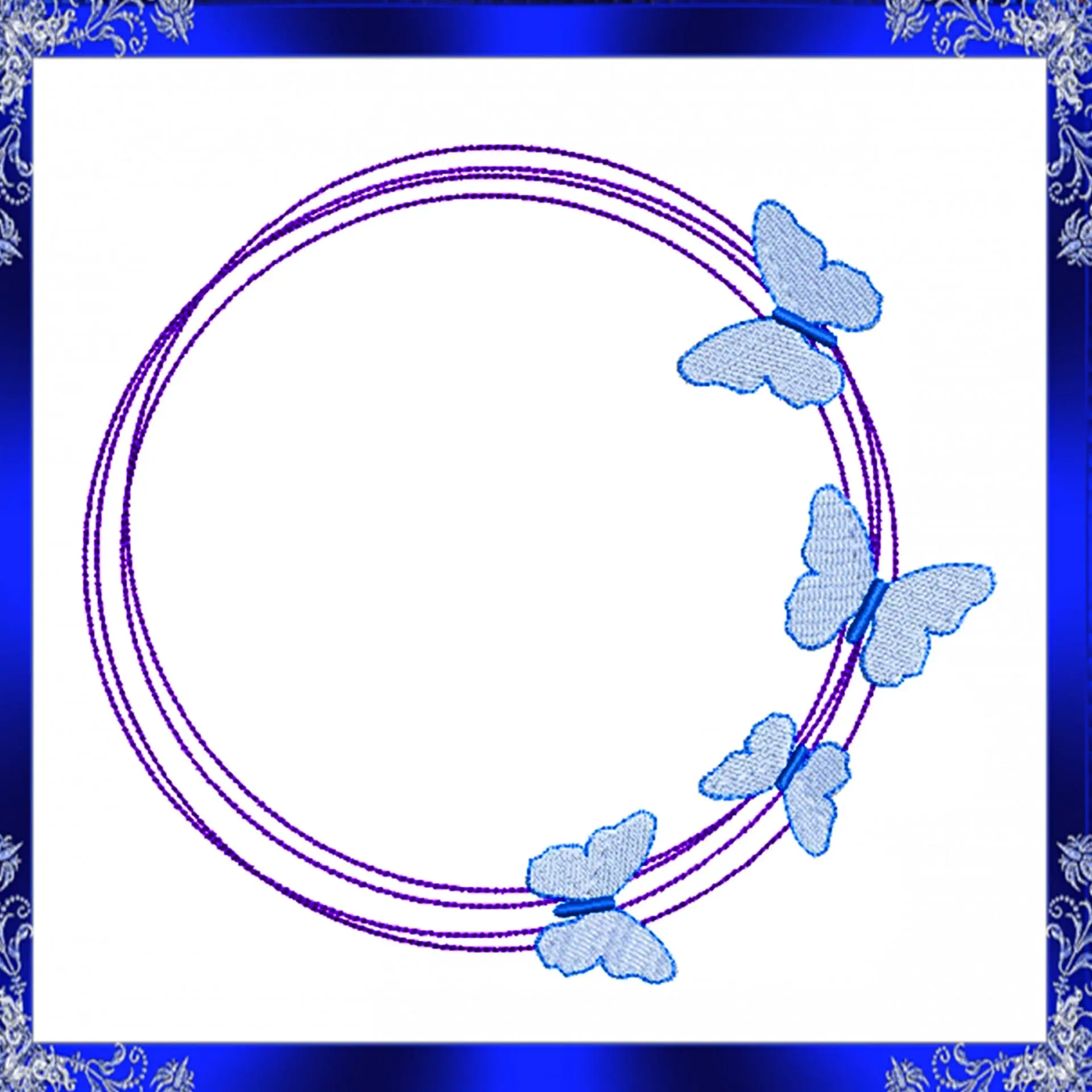 Butterfly Frame machine Embroidery Design butterfly 3 Butterfly Frame machine Embroidery Design butterfly - Image 3