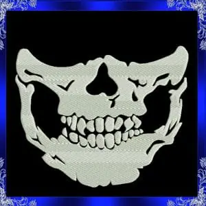 Skull smile embroidery Mouth mask SKELETON Smile