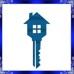 House Key Machine Embroidery Design Key embroidery