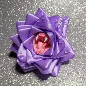 Light Purple Ribbon Rose brooch