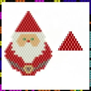 CHRISTMAS bead pattern Santa Claus PDF file Brick stitch pattern