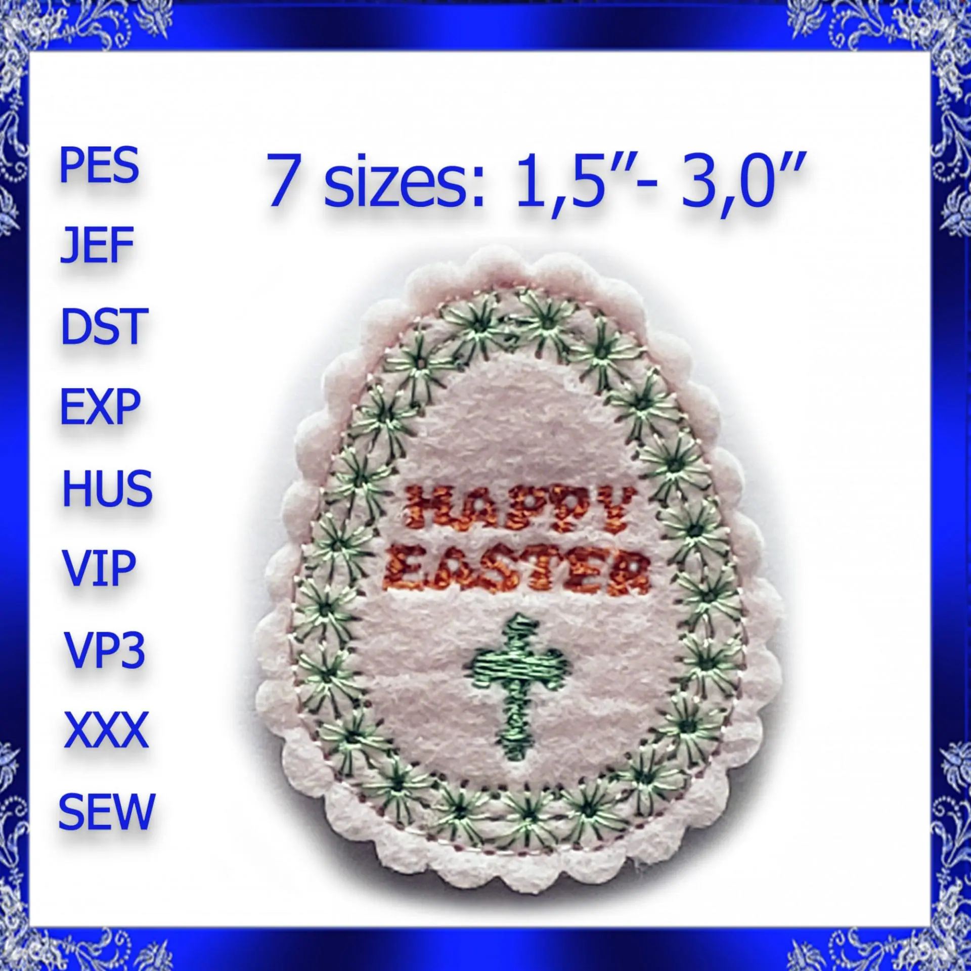 ITH Easter Egg feltie Embroidery Design Easter Egg 1 ITH Easter Egg feltie Embroidery Design Easter Egg