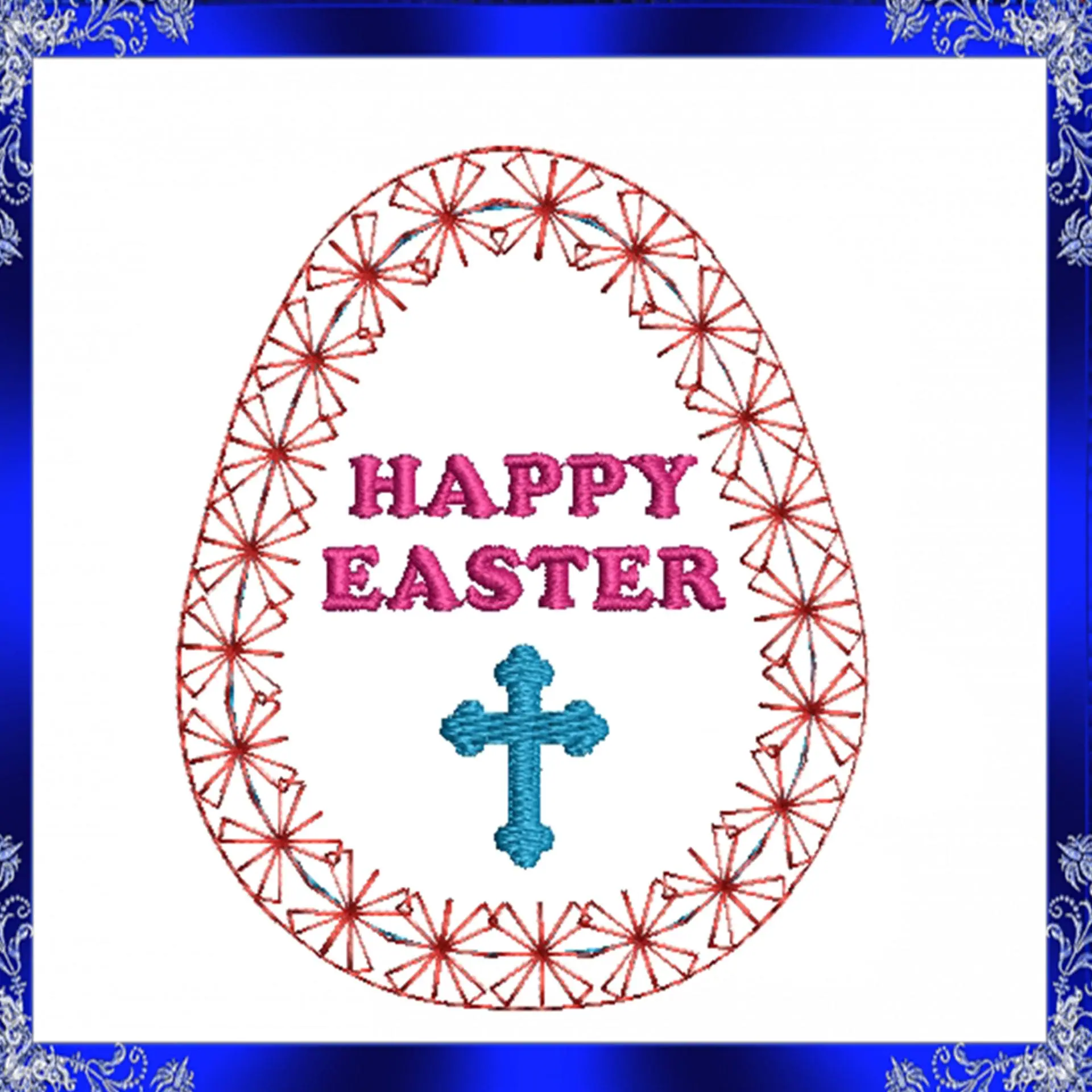 ITH Easter Egg feltie Embroidery Design Easter Egg 4 ITH Easter Egg feltie Embroidery Design Easter Egg - Image 4